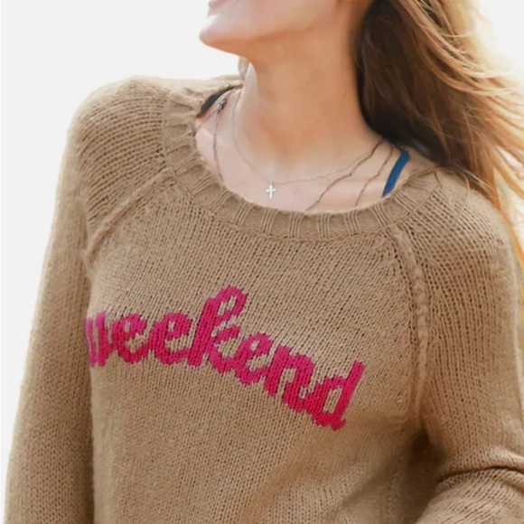 wooden ships WEEKEND Camel Crew Raglan Sweater - Picture 11 of 11